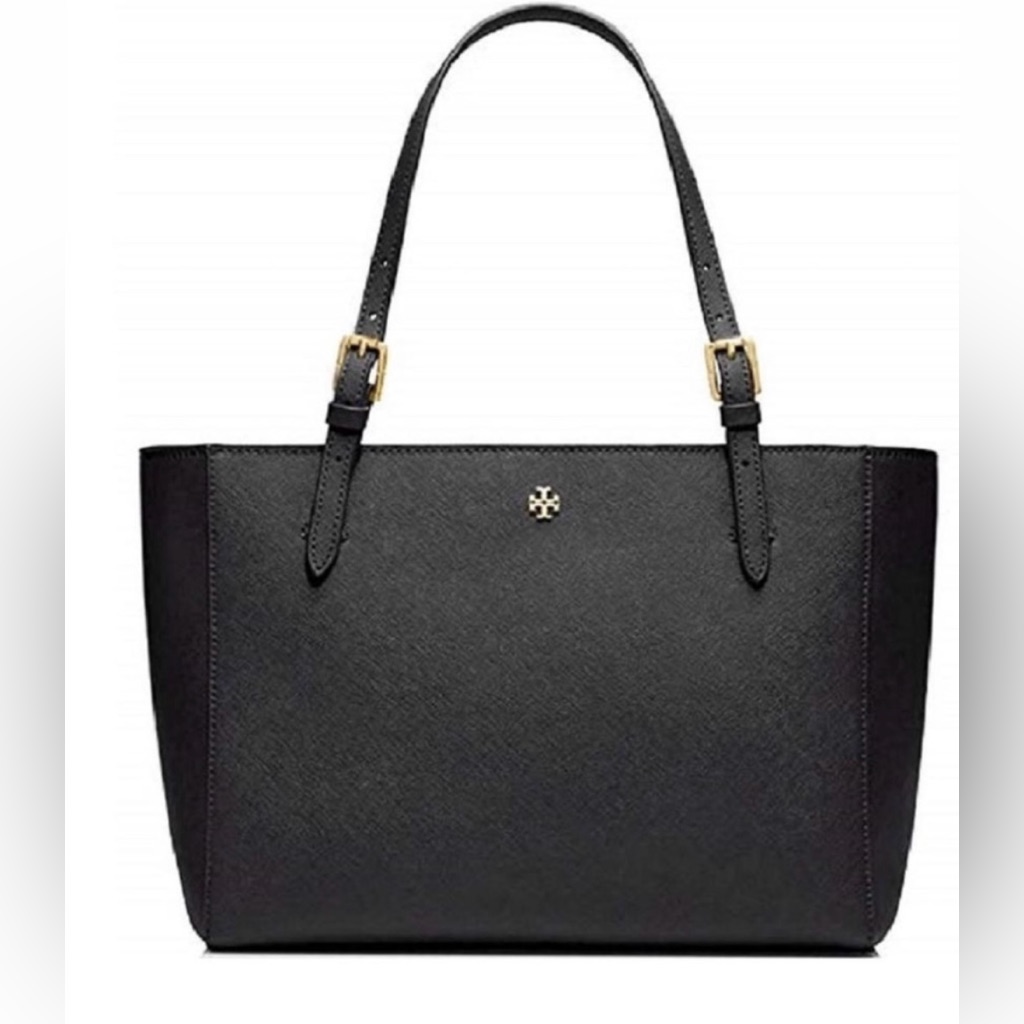 Nwot Tory Burch Large Emerson Buckle Tote Bag Black